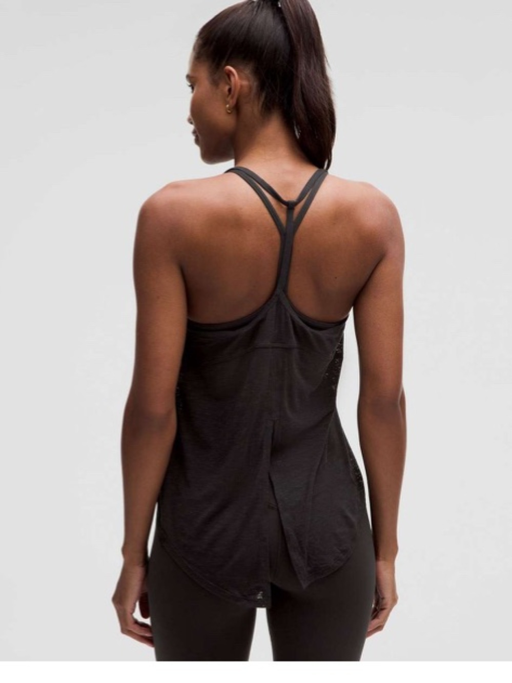 Lululemon Black Racer Tieback Tank Top Size XS - Picture 2 of 7